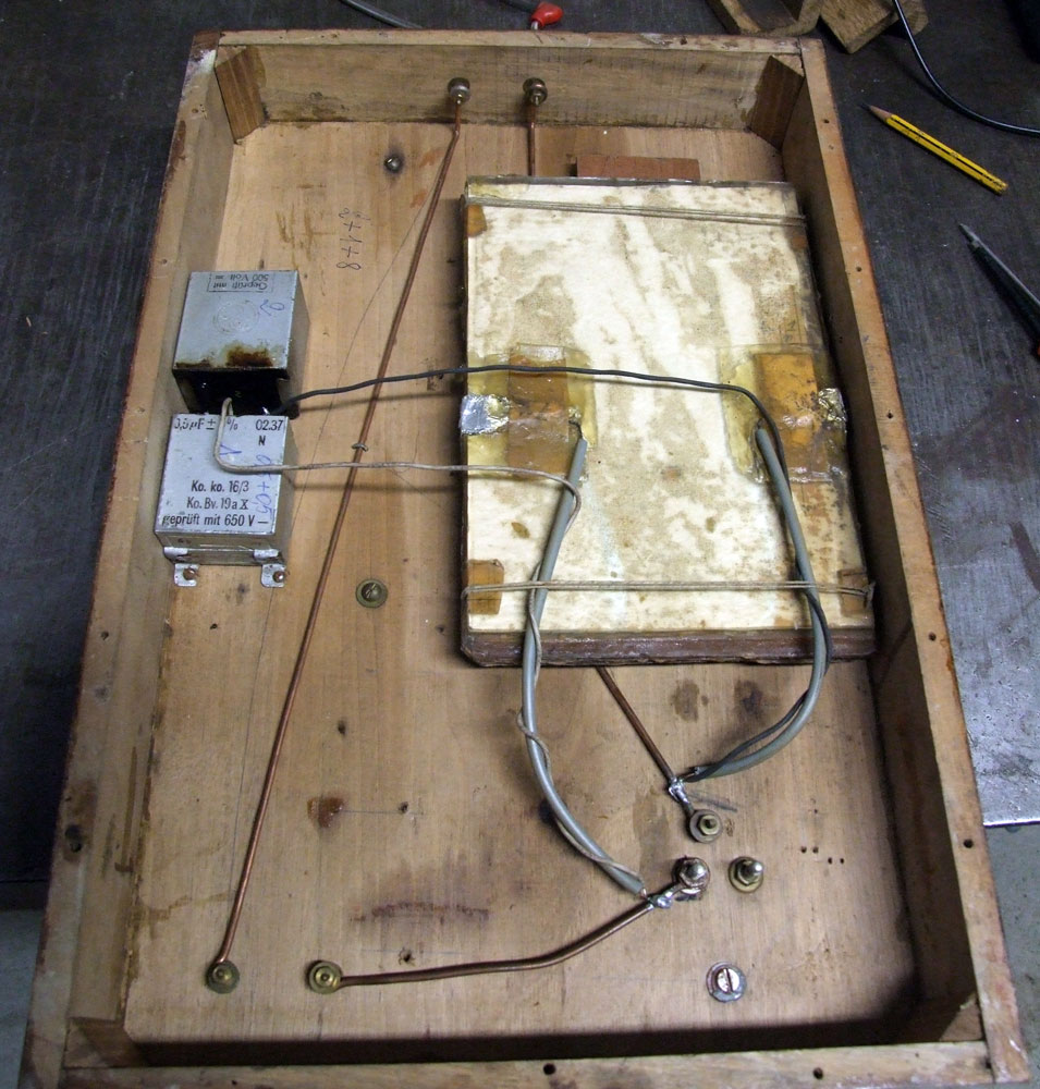 Il rocchetto di Ruhmkorff, montaggio condensatori
