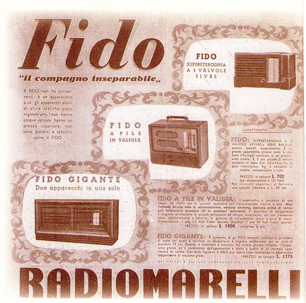 Pubblicità RadioMarelli Fido