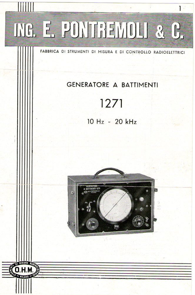 Generatore di frequenza O.H.M. mod. 1271 - pubblicità