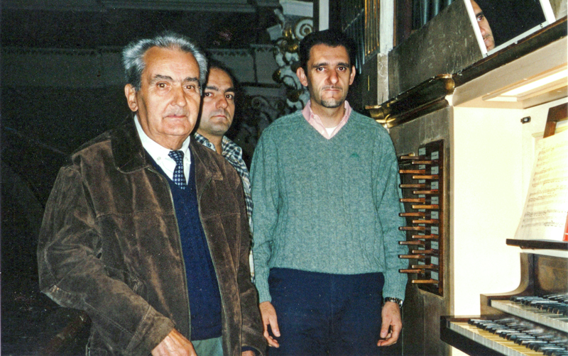 La ditta Corno al completo; da sinistra Alessandro Corno, Donato Corno e Antonio Corno.