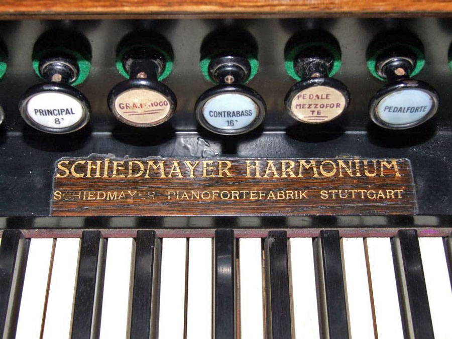 Harmonium Schiedmayer in vendita, dettaglio