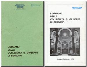 Libretto organo della Collegiata S.Giuseppe di Seregno - copertina