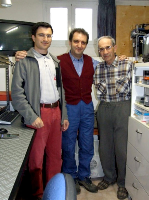 Figura 8. Serafino Corno con Egidio e Mario Calloni