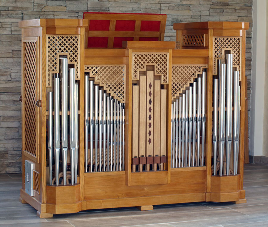 Piccolo organo positivo da studio a trasmissione meccanica progettato e costruito nel 2012