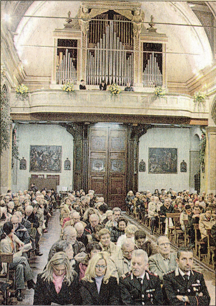 La chiesa gremita per l'inaugurazione dell'organo