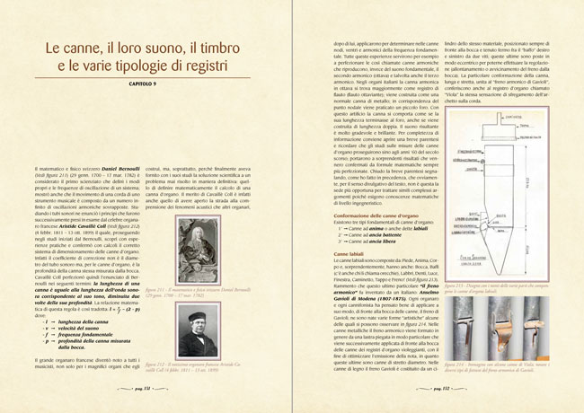 L'arte organaria - Le canne, il loro suono, il timbro e le varie tipologie di registri - capitolo 9