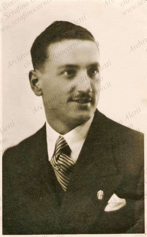 Figura 9 - Il venticinquenne Enrico Aletti in una fotografia scattata nel 1935. 